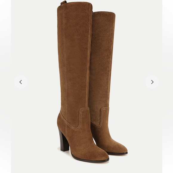 NEW Veronica Beard Vesper Boots Tall Knee High, Camel Natural - Picture 2 of 6